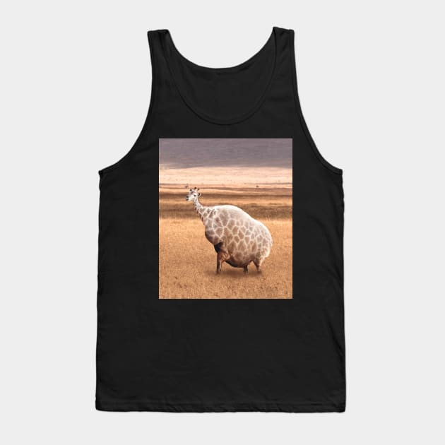 Cute Funny Fat Giraffe Tank Top by Random Galaxy